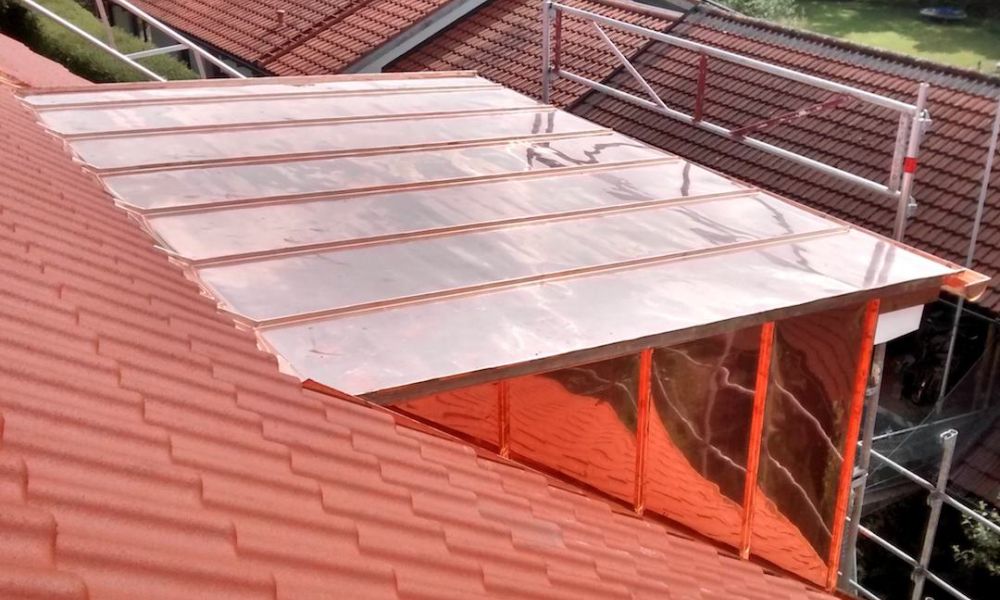 Schleppgaube in Stehfalztechnik